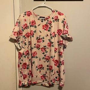 Plus size floral tee